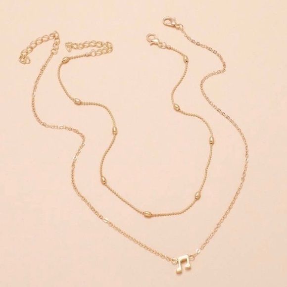 2pcs Music Note Charm Necklace - Picture 2 of 4